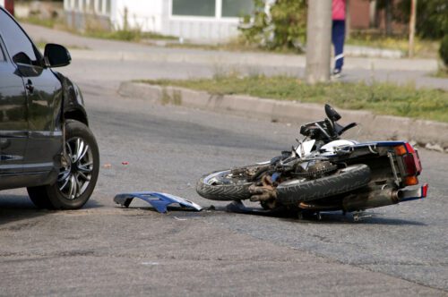 Motorcycle accident on a residential street in Durham needing injury attorney.